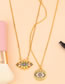 Fashion Golden Diamond-eyed Round Geometric Necklace
