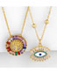 Fashion Golden Oil Drop Diamond Bead Alloy Necklace