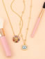 Fashion Golden Life Tree Alloy Hollow Geometric Round Necklace With Colorful Diamonds