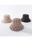 Fashion Beige Checkered Foldable Fisherman Hat