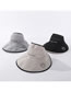 Fashion Beige Cotton And Linen Embroidered Smiley Big Foldable Hat