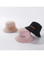 Fashion Caramel Colour Letter Embroidered Cotton Fisherman Hat