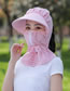 Fashion Pink Striped Face And Neck Riding Cap