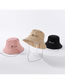Fashion White Smiley Embroidered Wide-brimmed Chain Fisherman Hat