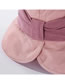 Fashion Pink Wrinkled Patch Colorblock Wide-brimmed Fisherman Hat