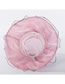 Fashion Light Pink Net Gauze Edging Anemone Hat