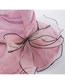 Fashion Dark Pink Net Gauze Edging Anemone Hat