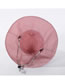 Fashion Pink Double-sided Foldable Cotton And Linen Fisherman Hat