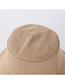Fashion White Pure Color Metal Patch Cotton Fisherman Hat