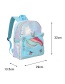 Fashion Light Blue Unicorn Sequined Plush Children's Backpack