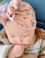 Fashion Gray Borderless Printed Pleated Bow Kids Hat