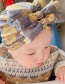 Fashion Yellow Polyester Cotton Pleated Bow Hat