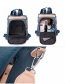 Fashion Blue Stitching Contrast Color Anti-theft Shoulder Backpack