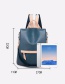 Fashion Black Stitching Contrast Color Anti-theft Shoulder Backpack