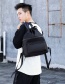 Fashion Black Drawstring Drawstring Nylon Bucket Backpack