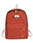 Fashion Red Canvas Embroidered Big Eyes Cute Backpack
