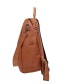 Fashion Brown Anti-theft Soft Leather Backpack