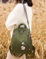 Fashion Green Plum Embroidered Backpack