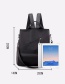 Fashion Black Anti-theft Multifunctional Tassel Zipper Stitching Backpack