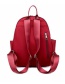 Fashion Red Nylon Letter Logo Double Zip Backpack