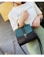 Fashion Green Stone Pattern Chain And Contrast Shoulder Bag