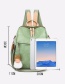 Fashion Light Green Soft Leather Anti-theft And Color Backpack