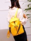Fashion Yellow Multifunctional Pu Leather Diamond Embroidered Shoulder Backpack