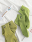 Fashion Tender Green Avocado Embroidered Cotton Socks
