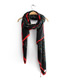 Fashion Black Contrasting Color-block Print Scarves And Shawls