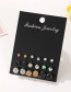Fashion Color Mixing Geometric Round Alloy Earring Set With Fancy Diamonds