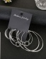 Fashion Silver Metal Hollow Geometric Circle Earring Set