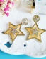Fashion Pink Acrylic Star Alloy Earrings With Diamonds