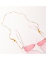 Fashion Yellow Rainbow Daisy Halter Metal Sunglasses Snow Chain