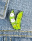 Fashion Green Hedgehog Baby Pea Enamel Backpack Clothes Lapel Plant Badge