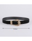 Fashion Black Pu Leather Alloy Belt Buckle Embossed Belt
