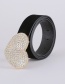 Fashion Love Suede Heart-shaped Alloy Belt With Diamonds