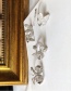 Fashion Single Butterfly In A Row Of Diamonds Silver Zircon Butterfly Open Adjustable Ring