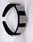Fashion Black Full Diamond Hand-stitched Wide-edge Hair Hoop
