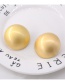 Fashion Golden Distressed Button Domed Alloy Earrings