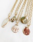 Fashion Golden Alloy Shell Necklace