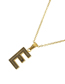 Fashion Golden O Gold Plated Black Line Letter Stainless Steel Necklace