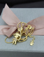 Fashion Gold-plated White Zirconium Love Balloon Boy Copper Micro Inlaid Zircon Necklace