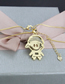 Fashion Gold-plated White Zirconium Hollow Smile Boy Copper Micro Inlaid Zircon Necklace