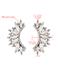 Fashion Golden Alloy Scallop Geometric Diamond Earrings