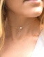 Fashion Rose Gold-j (6mm) Short Geometric Round Engraved Titanium Steel Necklace