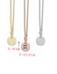 Fashion Golden-pisces (9mm) Stainless Steel Engraved Constellation Geometric Round Necklace