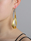 Fashion Silver Metal Twisted Cutout Earrings