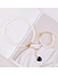 Fashion White Pearl Geometric Chain Alloy Bracelet