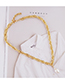 Fashion White Heavy Chain Alloy Irregular Pearl Necklace