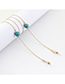 Fashion Golden Colorfast And Easy To Fade Skull Turquoise Glasses Chain